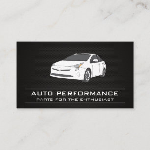 Tarjeta De Visita Auto auto blanco   Fibra de carbono