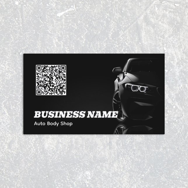 Tarjeta De Visita Auto Body Car QR (Auto Body Card)