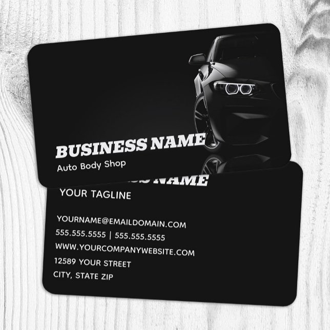 Tarjeta De Visita Auto Body Professional Car (Auto Body Professional Car Business Cards)