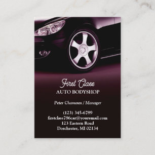 Tarjeta De Visita Auto Body Shop Chubby Business Card