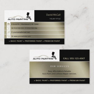 Tarjeta De Visita Auto Body Shop & Painting Dibujante de pintura