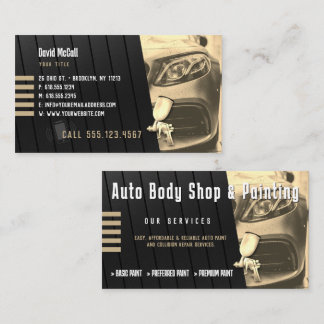 Tarjeta De Visita Auto Body Shop & Painting | Dibujante de pintura