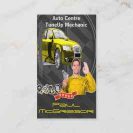 Tarjeta De Visita Auto Centre  - TuneUp Mechanic Business Card