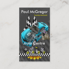 Tarjeta De Visita Auto Centre / TuneUp Mechanic Business Card