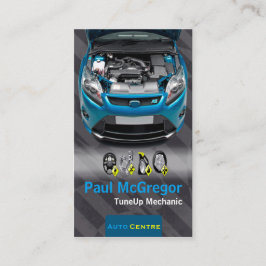 Tarjeta De Visita Auto Centre  - TuneUp Mechanic Business Card