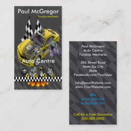 Tarjeta De Visita Auto Centre / TuneUp Mechanic Business Card