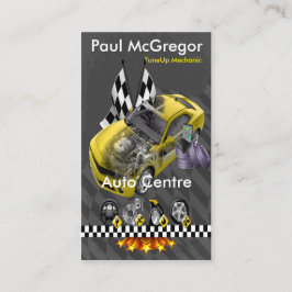 Tarjeta De Visita Auto Centre / TuneUp Mechanic Business Card