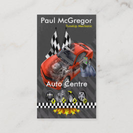 Tarjeta De Visita Auto Centre / TuneUp Mechanic Business Card