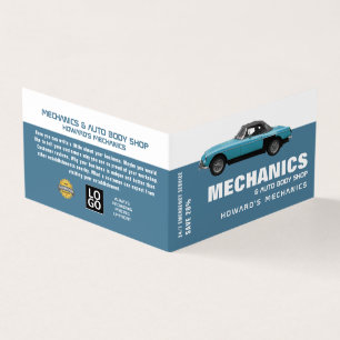 Tarjeta De Visita Auto clásico, mecánica automática y reparaciones, 