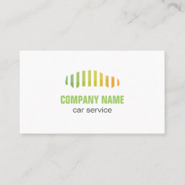 Tarjeta de visita auto del logotipo del servicio