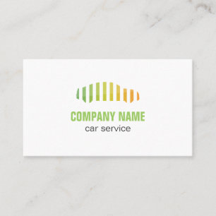 Tarjeta de visita auto del logotipo del servicio