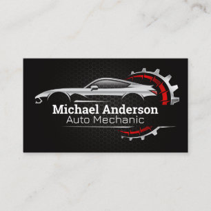 Tarjeta De Visita Auto Deportivo Mecánico Técnico