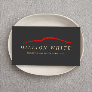 Tarjeta De Visita Auto Detailing, Automoción De Lavado De Coches