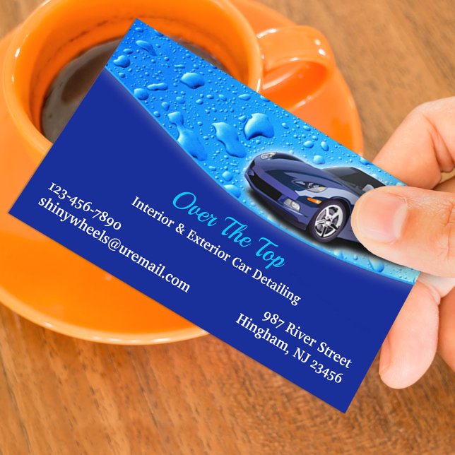 Tarjeta De Visita Auto Detailing Business Card Template (Subido por el creador)