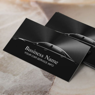 Tarjeta De Visita Auto Detailing Car Automotive Professional Black