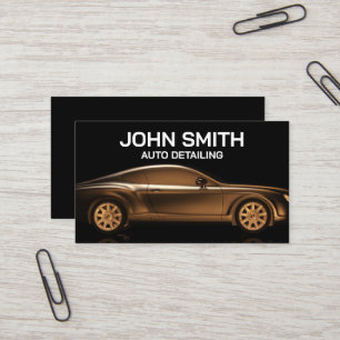 Tarjeta De Visita Auto Detailing Car Wash Automotive Black