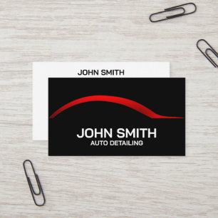 Tarjeta De Visita Auto Detailing Car Wash Automotive Black