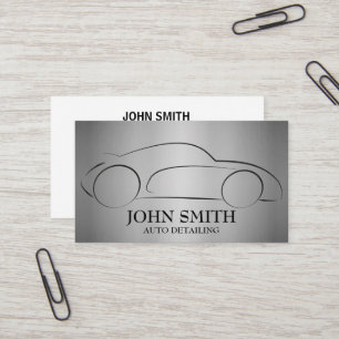Tarjeta De Visita Auto Detailing Car Wash Automotive Black