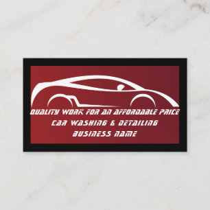 Tarjeta De Visita Auto Detailing Car Wash Elegant Dark Business Card