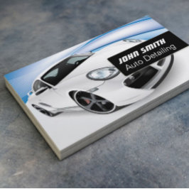 Tarjeta De Visita Auto Detailing Car Wash Moderno