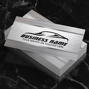 Tarjeta De Visita Auto Detailing Moderno Metalizado Automotivo