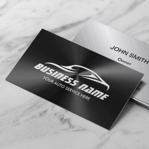Tarjeta De Visita Auto Detailing Reparación de Coches Automoción Met