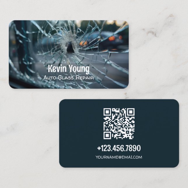 Tarjeta De Visita Auto Glass Repair (Anverso / Reverso)