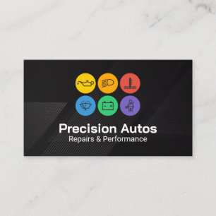 Tarjeta De Visita Auto Icons   Taller de reparación de automóviles m