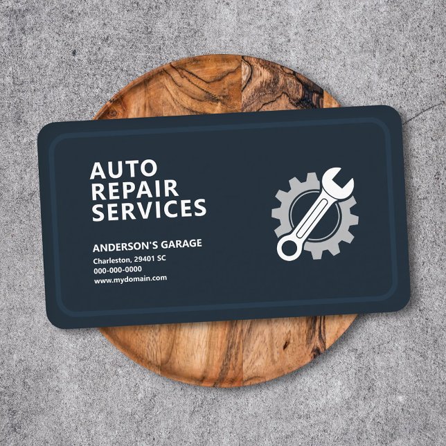 Tarjeta De Visita Auto Repair Services (Auto Repair Services Business Card)