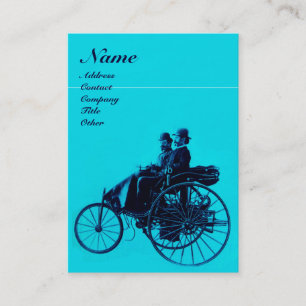 Tarjeta De Visita AUTO REPARACIÓN AUTOMOTIVA MONOGRAM turquasa azul