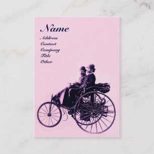 Tarjeta De Visita AUTO REPARACIÓN AUTOMOTIVO MONOGRAMA azul rosado
