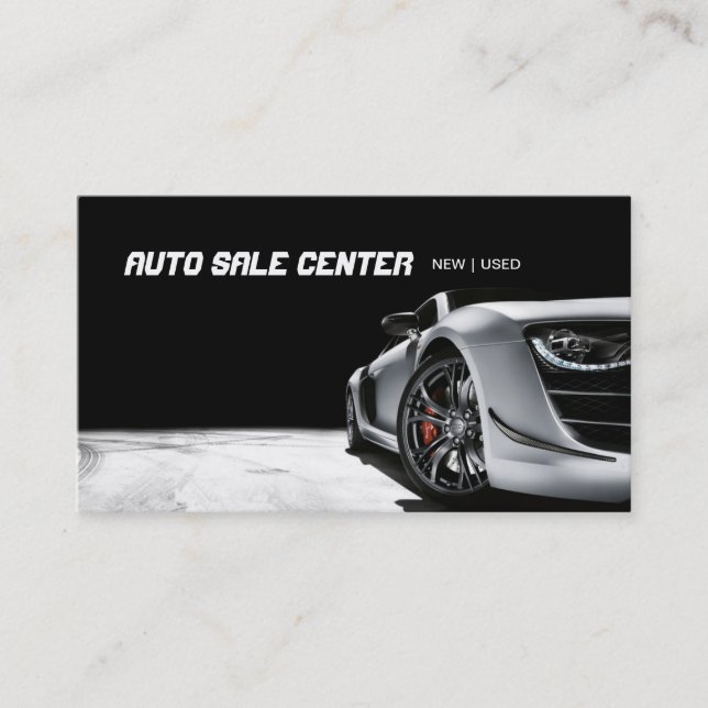 Tarjeta De Visita Auto Sale Car Dealership Business Card (Anverso)