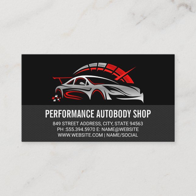 Tarjeta De Visita Auto Services Logo | Car | Mechanic (Anverso)