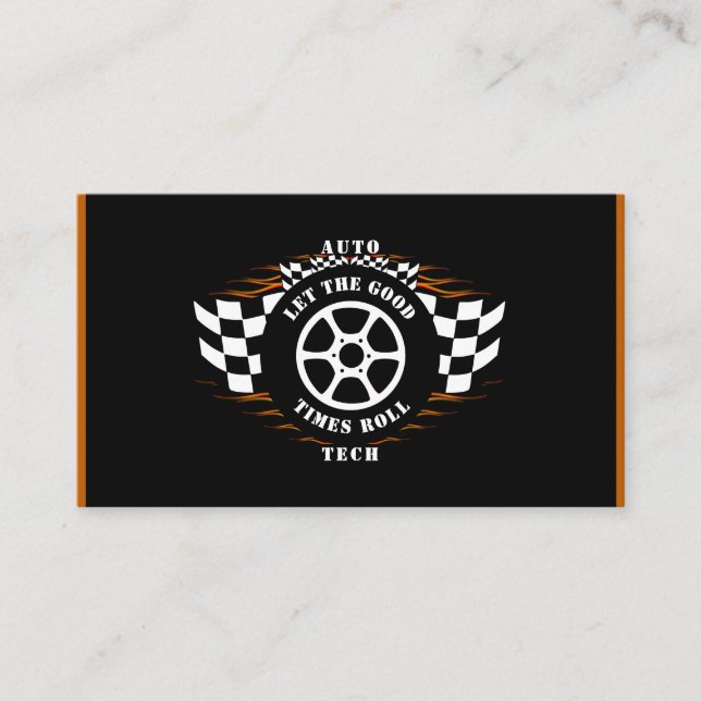 Tarjeta De Visita Auto Technician Mechanic Automotive Car Industry (Anverso)