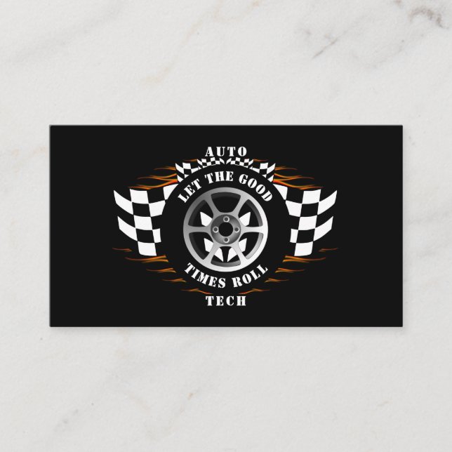 Tarjeta De Visita Auto Technician Mechanican Car Sales Parts Service (Anverso)