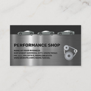 Tarjeta De Visita Autobody   Tienda de rendimiento   Autos deportivo
