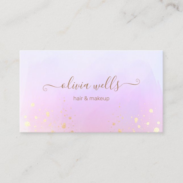 Tarjeta De Visita Autobús acuático con guion rosado con guión de pla (Anverso)