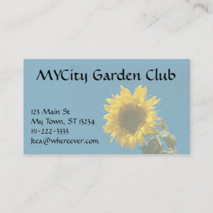 Tarjeta De Visita Autobús. carta - Girasol