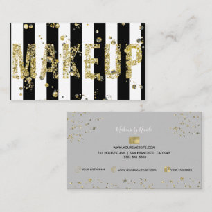 Tarjeta De Visita Autobús de Maquillaje de Belleza Mínima Brillo de 