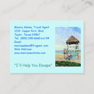 Tarjeta De Visita AUTOBÚS DE personalizable.TARJETA/ESCENA DE PLAYA/