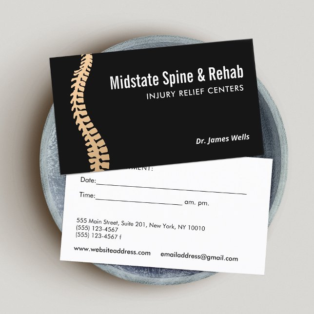 Tarjeta De Visita Autobús de recordatorio de citas de quiropráctico (Subido por el creador)