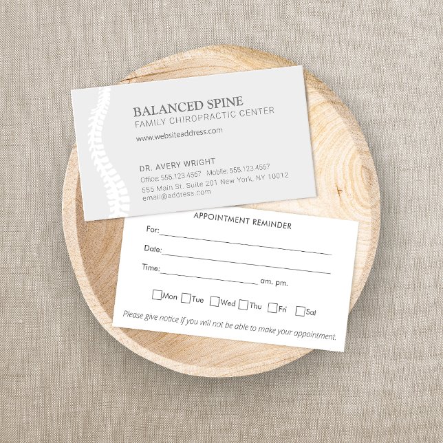 Tarjeta De Visita Autobús de recordatorio de citas de quiropráctico (Subido por el creador)