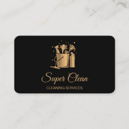 Tarjeta De Visita Autobús Purpurina Rosa de limpieza de casas profes