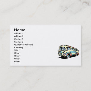 Tarjeta De Visita autobús retro