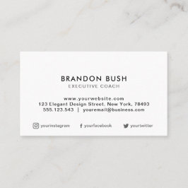 Tarjeta De Visita Autobús sencillo profesional, elegante y elegante