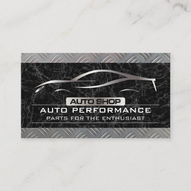 Tarjeta De Visita Automático comprar logotipo de coche metálico | Má (Anverso)