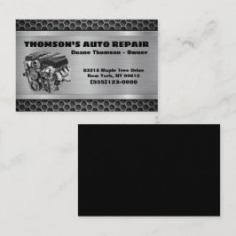 Tarjeta De Visita Automático de diseño Metalizado del motor del auto
