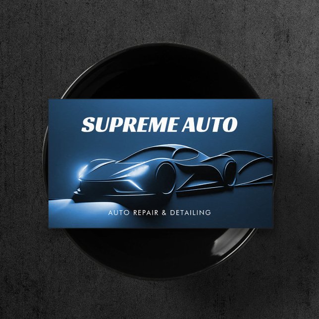 Tarjeta De Visita Automático Detailing, Reparación, Tienda de coches (Subido por el creador)