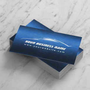 Tarjeta De Visita Automático Guay Blue Car Auto