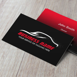 Tarjeta De Visita Automoción de automóvil profesional negro y rojo